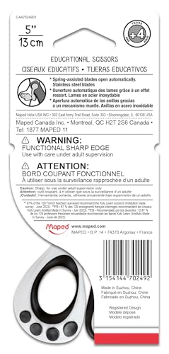 Maped - Koopy - Educational scissors - Black/white - 5 in - size: Set of 1
