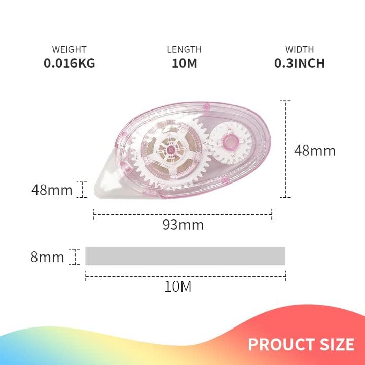 1Pc Random ColorSided Tape, Double Sided Tape Correction Tape Permanent Adhesive Tape Dispenser Runner Glue Tape Roller, DIY Handmade Adhesive Water Hose, Adhesives （8mm*10M）
