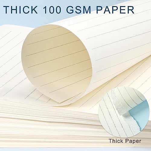 A6 Refill Paper, [5 Pack] Toplive 100GSM Thick Refillable Paper 6 Hole Filler Inserts Loose Leaf Paper 225 Sheets (450 Pages) for 6 Ring Binder Journal Notebook-Lined Paper - style: Line 5 Pack