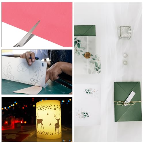 PATIKIL 60 Sheets Vellum Paper 4x6 Light Red - color: Red