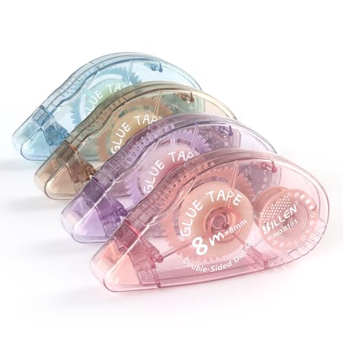 Tamaki 4 Pack Scrapbook Tape, Double Sided Tape Roller, Photo Tape
