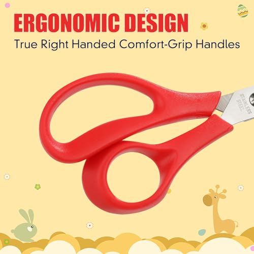 BURVAGY 5.5" Kids Scissors Safety Child Small Scissors for School 32 Pack - color: 32 Pack