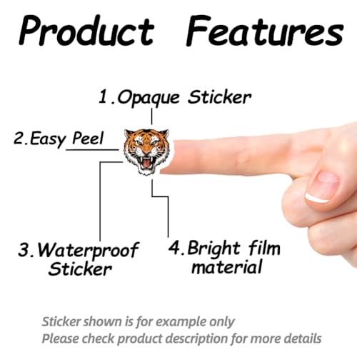 AHANDMAKER 180 Pieces Self-Adhesive Roaring Tiger Stickers, 9 Styles Tiger Head Decal Stickers 1 Inch Cartoon Decals for Album Arts Planner Calendar Scrapbooking Crafting Bag Decor - style: Roaring Tiger