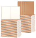 100 Pack A5 Blank Kraft Notebooks Bulk, Journaling Notebooks, Soft Cover Composition Notebook, 8.3x5.5 Inches 60 Pages Travel Journal Notebooks Set for Work, School, Student, Kids, Writing - color: Brown, style: Blank-100pack