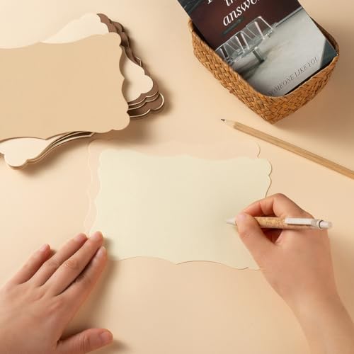 50 Pack Blank Kraft Greeting Cards, Brown, 5 Colors, 4x6IN - color: Brown, size: 4x6IN