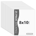 25 Pack Backing Boards, 8x10 Uncut White Mats Matboards - size: 8x10