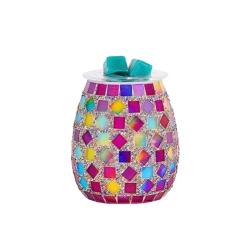 DICIMI Cute Wax Warmer, Wax Melt Warmer Electric with Night Light, Mosaic Oil Burner for Home Decor, Wax Burner for Scented Wax, Aromatherapy Wax Warmer, Ideal Gift for Women - color: Colorful Square Blocks