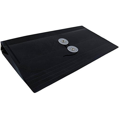 JAM PAPER Plastic Envelopes with Button & String Tie Closure - #10 Business Booklet - 5 1/4 x 10 - Black - 12/Pack - color: Black, size: #10 Business Size