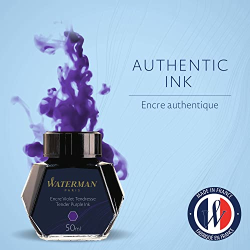 Waterman Tender Purple Fountain Pen Ink Premium Quality 50ml Bottle 1.69 Fl Oz (Pack of 1) - color: Tender Purple