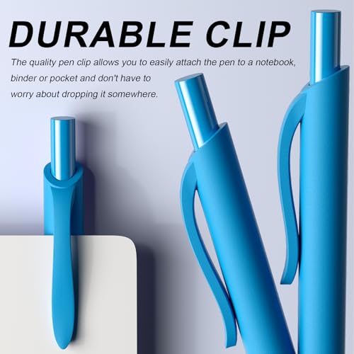 208 Pack Blue Pens - Bulk Pens 1.0mm No Bleed Retractable Ballpoint Pens | Medium Point Smooth Writing Black Ink Click Pen for Waitress, Server, Office, business - color: Blue (Blue ink)