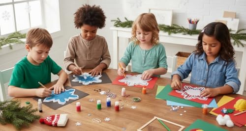 SHAPES ETC. 5.5" x 5.5" Snowflake Creative Cut-Outs, White, 31-Count - color: Whsnowflakeite Snowflake