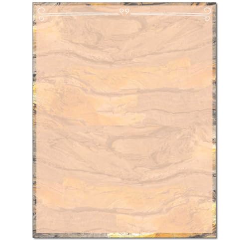 Woodgrain Letterhead, 100 Pack - 8.5 x 11 inches, DIY Printing, Laser & Inkjet Printer/Copier Compatible - size: 100 Pack, style: Woodgrain