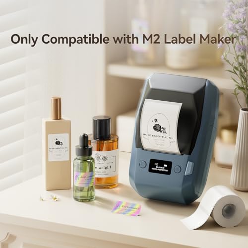 NIIMBOT M2/M3 Thermal Transfer Labels 1.57" x 0.78" (40x20mm) Silver | Only forM3 /M2 Label Maker, PET Material, Waterproof and High-Temperature Resistance, Long Storage Time - size: 40*20MM Silver