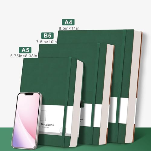 AHGXG Dotted Journal, 320 Pages, B5 (7.6'' X 10'') - color: Green, size: B5
