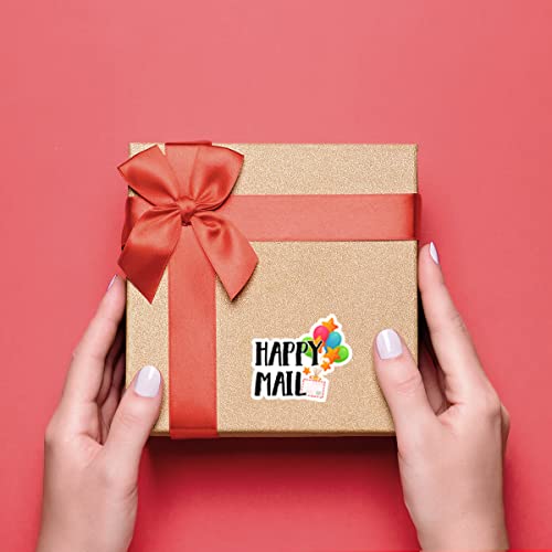 Cute Happy Mail Stickers,Small Business Sticker for Mail Envelopes Shipping Package Packing 500 PCS