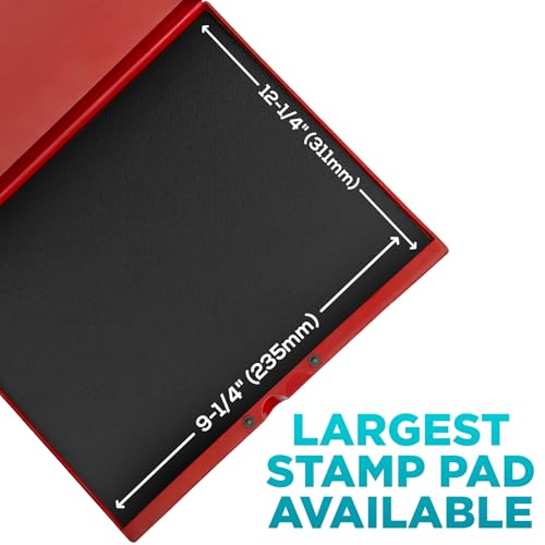 MaxMark Industrial Stamp Pad - Extra Large 9.25" x 12.25" Stamp Pad - Pink Ink - color: Pink, size: 9.25" x 12.25"