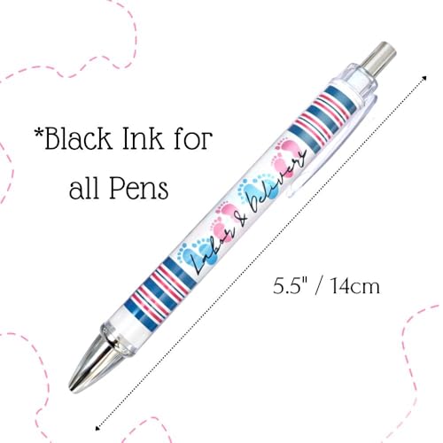 6PC Labor & Delivery Pens Maternity Medical Assistant Accessories Hospital Clinic Pen Appreciation Gifts For NICU Nurses Sonographer Birthday Specialist Swaddle Expert OB OBGYN Midwives Nursery Staff - style: Labor & Delivery