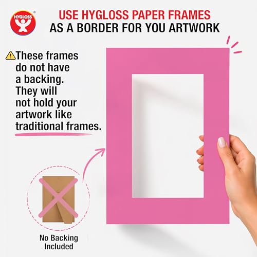Hygloss 24 Pack Paper Picture Frames, White cardstock Photo Frame 8x10.5-Inch, Papers Frames to Decorate for Wedding Birthday DIY Classroom Crafts and Decorations - color: White, size: Medium (8" x 10.5"), style: 24 Pcs