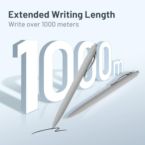 BallPoint Pens, 100 Pack (BLACK Ink),Bulk Pens, Grey Barrel,Click Pens for Office Home and School, Retractable Ballpoint Pens, Medium Point, 1.00MM (Grey) - color: Grey