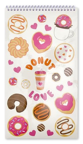 iscream Fold and Send Girls Stationery Card Pad with Seals - Donut Love - color: Donut Love