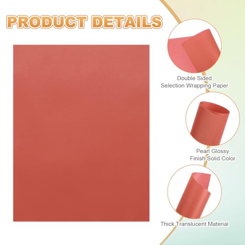 MECCANIXITY 60 Sheet Colored Vellum Paper 8.5" x 11", 100gsm Translucent Printable Vellum Sheets for Printing Wedding Invitations Inkjet Laser Printer, Deep Red - color: Deep Red