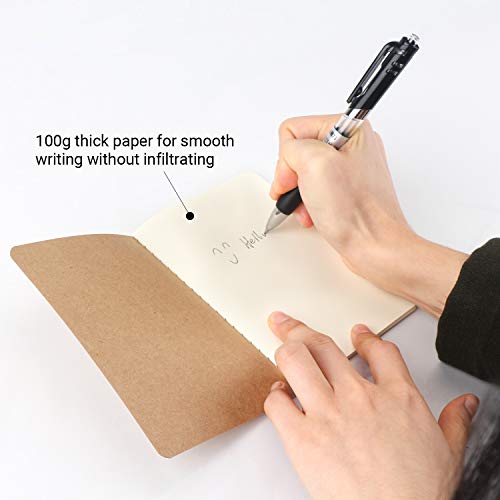 EUSOAR Blank Memo Scratch Pads, 24 Pack A6 3.9" x 5.5" 60 Pages Softcover Kraft Notebook, Mini Notebook Unlined, Travel Journal Notepad Set Bulk, Office Writing Diary, Subject Notebooks - color: Kraft, size: 24x Blank