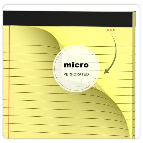 AILZFEI 6pcs Small Note Pad 5x8 College Ruled Legal Pads Paper Notepads 6 Pack Study Back Writing Pads 5 x 8 Legal Pads Perforated Narrow Ruled Pads of Paper Yellow - color: Yellow
