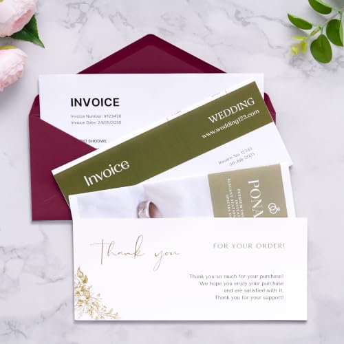 PONATIA 50 Pack #10 Business Envelopes, Burgundy 4.13 x 9.49'' Envelopes - color: Burgundy