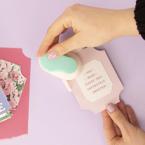 Craftelier - Stub Shaped Corner Punch with Snap Lever for Curved Die Cutting on Paper and Cardboard | Specially for Scrapbooking and Crafting | Shape Size 25 mm Diameter - size: Stub