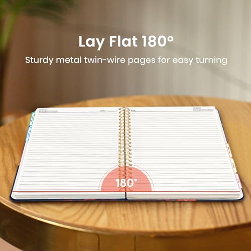 Taja Spiral Notebooks for Work 5 Subject Notebook with Removable Dividers - color: R - Dusk Sentinel