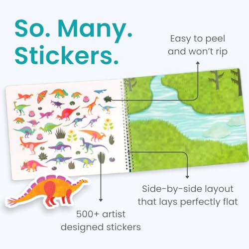 Cupkin Dinosaur Coloring & Sticker Activity Book | 500+ Stickers - color: Dinosaurs