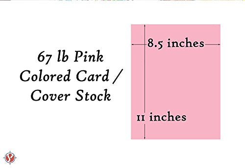 Color Cardstock Paper 67 Vellum Bristol, Sizes: 8.5 x 11 | 11 x 17 | 8.5 x 14 |1 ream of 250 Sheets Per Pack. (8.5 x 11 Pink) - color: Pink, size: 8.5 x 11