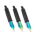 Set of 3 Hongdian Fountain Pen Rainbow Medium Nibs for Black Forest 1850, 1851, 1861, M2, M1, 1843, 6013, 517D, 517S, 525, 1843 and 920 Series - color: Rainbow, style: 3 x M