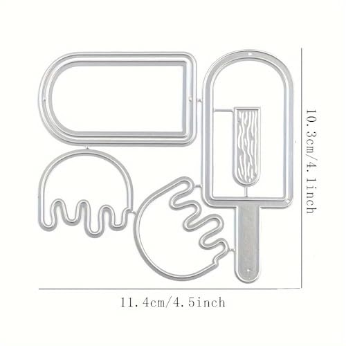 Lapoo Tool Metal Cutting Die for Scrapbooking - Durable, Cut Stencils for DIY Scrapbook Photo Album Decorative Paper Card, Card Making Supplies, Embossing (Ice Cream Shaker 4.5 x 4.1 in) - color: Ice Cream Shaker 4.5 x 4.1 in
