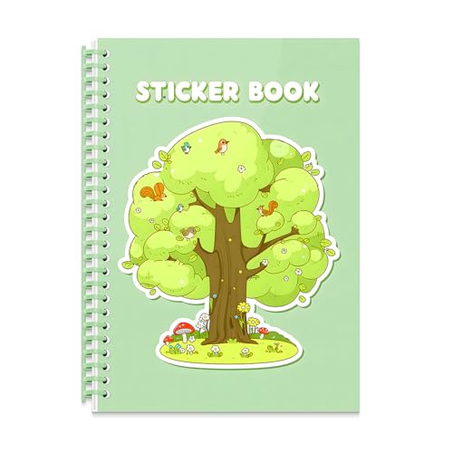 B5 Reusable Sticker Collecting Book Blank Sticker Album (Style H Green) - color: Style H Green