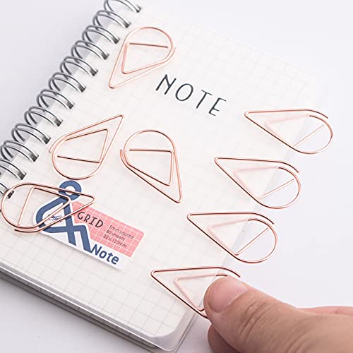 VENCINK Rose Gold Medium Paper Clips 1.3 Inch/ 33 mm, 100 Pieces - color: Rose Gold, size: Medium (1.3 Inch)