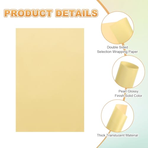 MECCANIXITY 50 Sheet Colored Vellum Paper 4" x 6", 100gsm Translucent Printable Vellum Sheets for Printing Wedding Invitations Inkjet Laser Printer, Gold - color: Gold, size: 4" x 6"