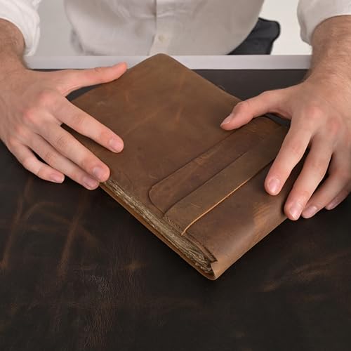 Leather Drawing Journal Daily Travel Diary, Antique Handmade Vintage Bound Rustic Writing Notebook, Genuine Buffalo Leather-Premium Quality Unlined Antique Paper, Art Sketchbook, 7x10 Inches-Brown - style: 7x10 Inches - Antique Unlined*
