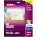 Avery Printable Address Labels with Sure Feed, 1" x 2-5/8", Matte Clear, 300 Blank Mailing Labels (18660) - size: One Size