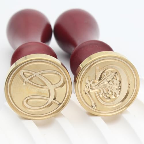 Letter Wax Seal Stamp Kit - Initial Alphabet C Stamp Head 2pcs, Vintage Monogram Stamps Wax Seal Kit with 200pcs Assorted Sealing Beads, Spoon, Metallic Gold Silver Pens - style: Letter C Wax Seal Stamp Kit