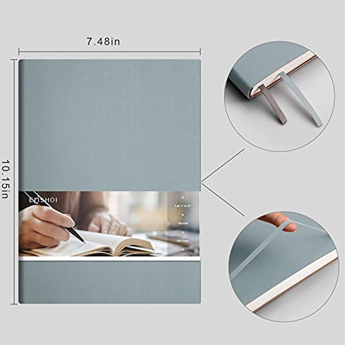 EMSHOI Lined Journal Notebook, 204 Numbered Pages, B5 Size (7.5'' x 10'') - color: GrayBlue, style: Ruled