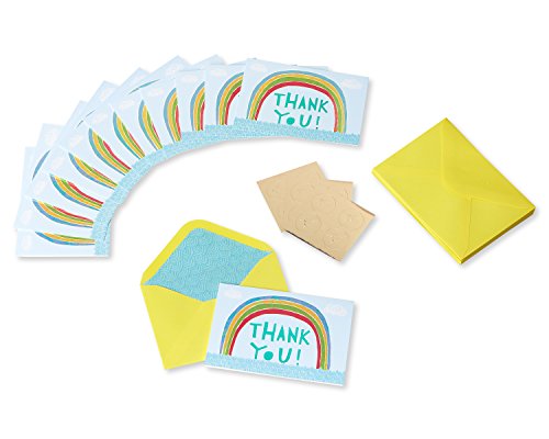 Papyrus Thank You Cards with Envelopes, Rainbow (12-Count) - color: Rainbow