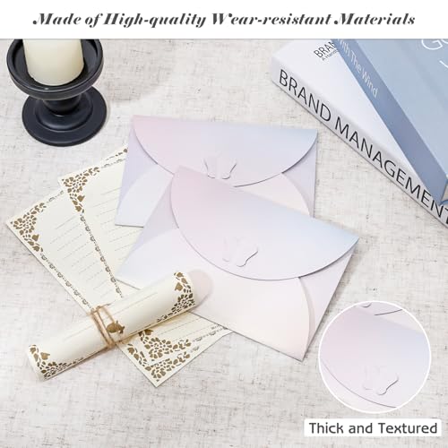 BAYTORY 32Pcs Cute Stationery Paper and Envelopes Set, Pearlescent Envelope