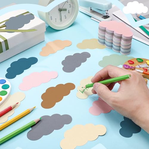 Yaomiao 360 Pcs Boho Cloud Cutouts Paper for Bulletin Board, 3.5 Inch