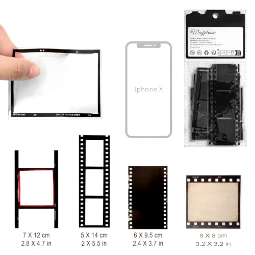 Mayplous 5 Packs Retro Film Strip Stickers, Camera Photo Border Decals for Scrapbooking, Photo Albums, Journaling, Card Making (Memories)