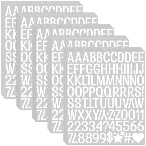 Letter Stickers 1 inch,2880 Pcs 30 Sheets Small Alphabet Stickers (White) - color: White, size: 1 Inch