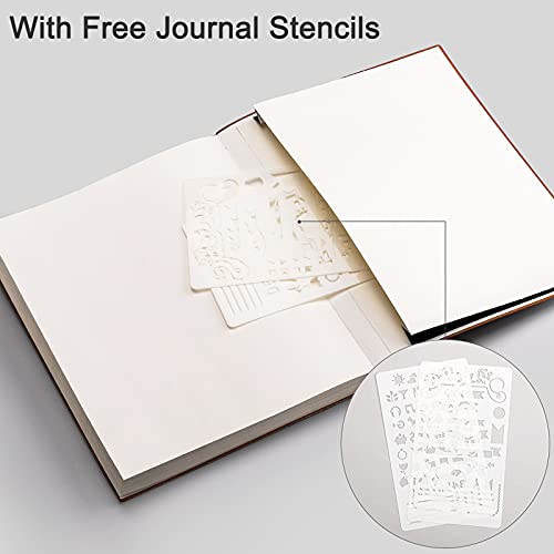 EMSHOI Dotted Journal Notebook, 192 Numbered Pages, B5 (7.5'' x 10'') - color: GrayBlue, style: Dotted