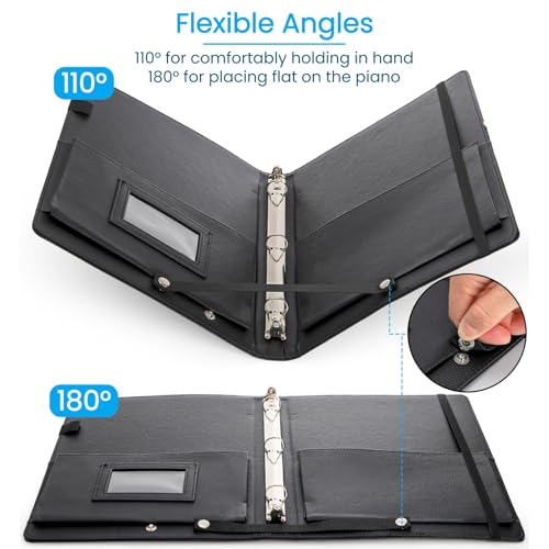 Sheet Music Folder, Choir Music Holder with Adjustable Handle Strap