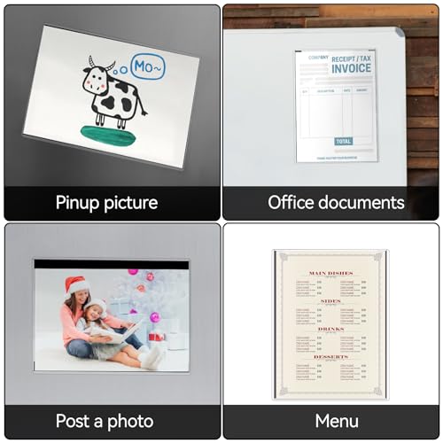 15 Pcs 8 1/2'' x 11'' Rigid Magnetic Sign Holder Magnetic Frames Clear Plastic Paper Holder with Magnet Borders Magnetic Document Holder (15Pcs) - color: 15Pcs