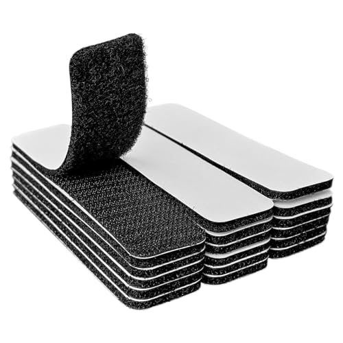 1x4 inch Hook and Loop Strips with Adhesive, Nylon Heavy Duty Hook and Loop Tape, Excellent Grip, Non-Adhesive, Interlocking Tape,for Sewing, Crafting,DIY,Wall Adhesive Strips - 18 Sets - size: 18 Sets - 1 inch x 4 inch Black